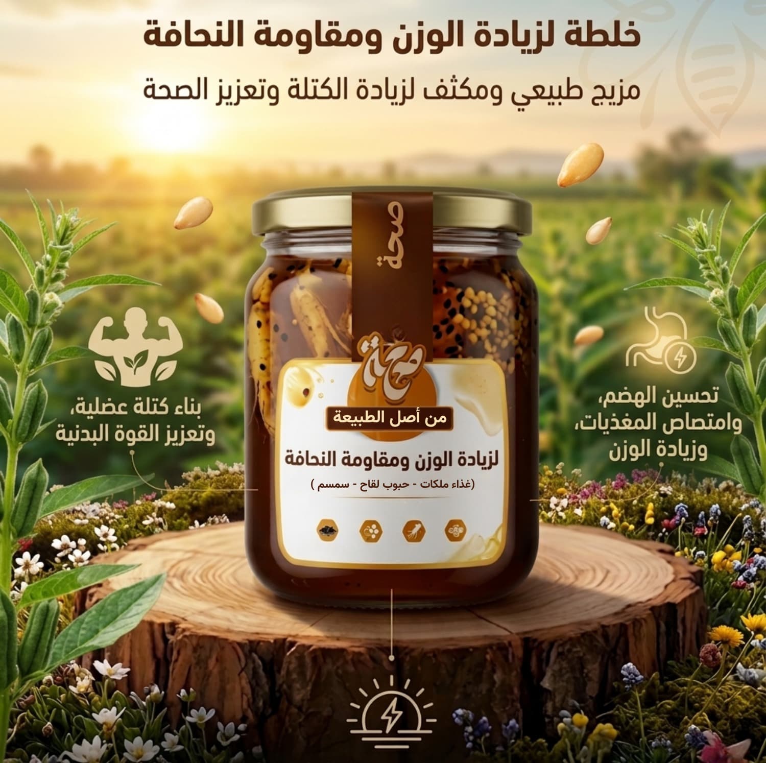 خلطة زيادة الوزن 500 جرام 
